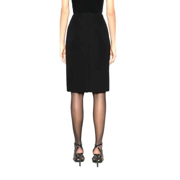 Gianni Versace Classic Back Zipper Pencil Midi Skirt Black Size 8-10 Medium - Picture 13 of 13